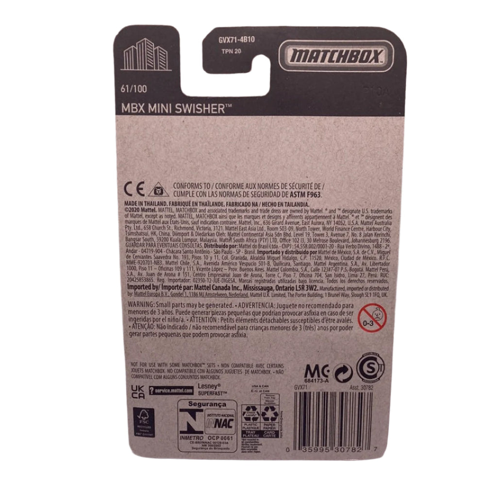 Matchbox MBX Mini Swisher Diecast multi color