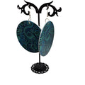 Blue Round Earrings