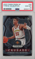 Graded 2020-21 Panini Prizm Draft Picks DP Tyrese Haliburton #90 Crusade Rookie RC Basketball Card PSA 10 Gem Mint