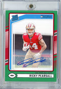 2024 Panini Donruss Ricky Pearsall #318 Green Parallel Auto Rookie RC Football Card