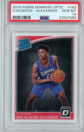 Graded 2018 Panini Donruss Optic Shai Gilgeous-Alexander #162 Rookie RC Basketball Card PSA 10 Gem Mint