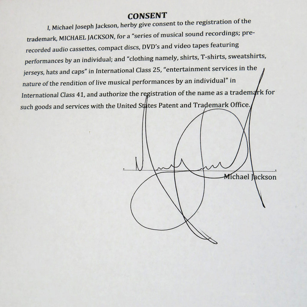 Michael Jackson Autographed Contract Music Display 20 by 24 Framed Piece - JSA , BAS