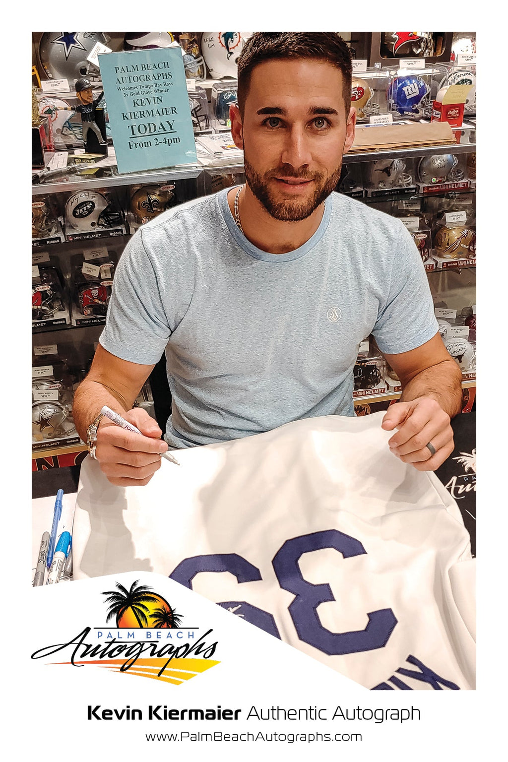 Kevin Kiermaier Autographed Tampa Bay (White #39) Custom Jersey - JSA