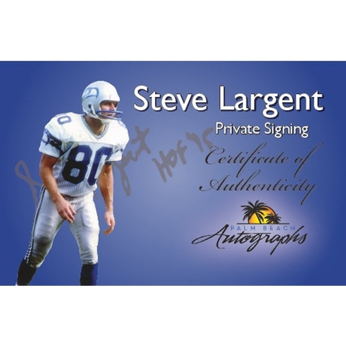 Steve Largent Autographed Seattle Seahawks (Throwback) Mini Helmet w/ "HOF 95" - JSA