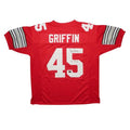 Archie Griffin Autographed Ohio State Buckeyes (Scarlet #45) Custom Jersey w/ "H.T. 1974/75" - Beckett