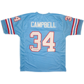 Earl Campbell Autographed Houston Oilers (Blue #34) Custom Jersey
