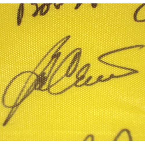 Masters Golf Pin Flag Autographed by 16 Former Champions #18