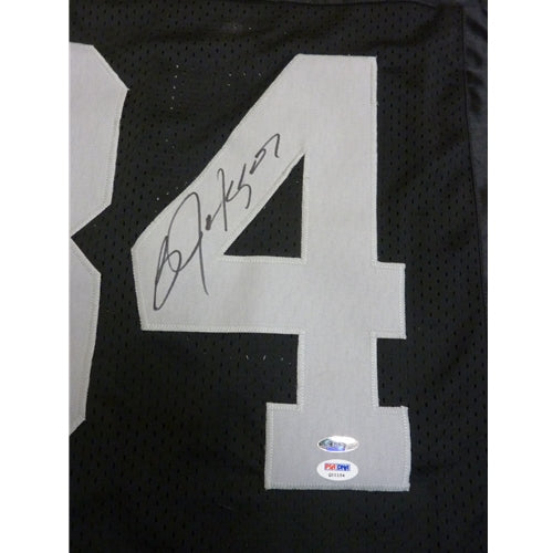 Bo Jackson Autographed Oakland Raiders (Black #34) Custom Jersey - PSA