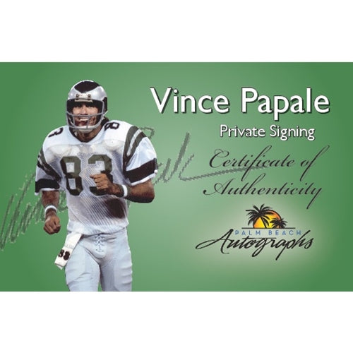 Vince Papale Autographed Philadelphia Eagles Logo Football w/ Invincible Inscription