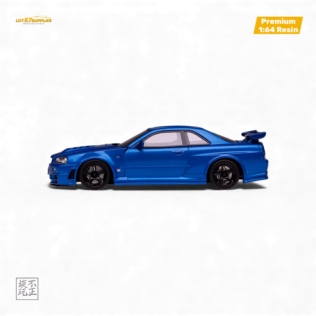 Cars' Lounge Nissan Skyline GT-R R34 Z-TUNE Bayside Blue 1:64