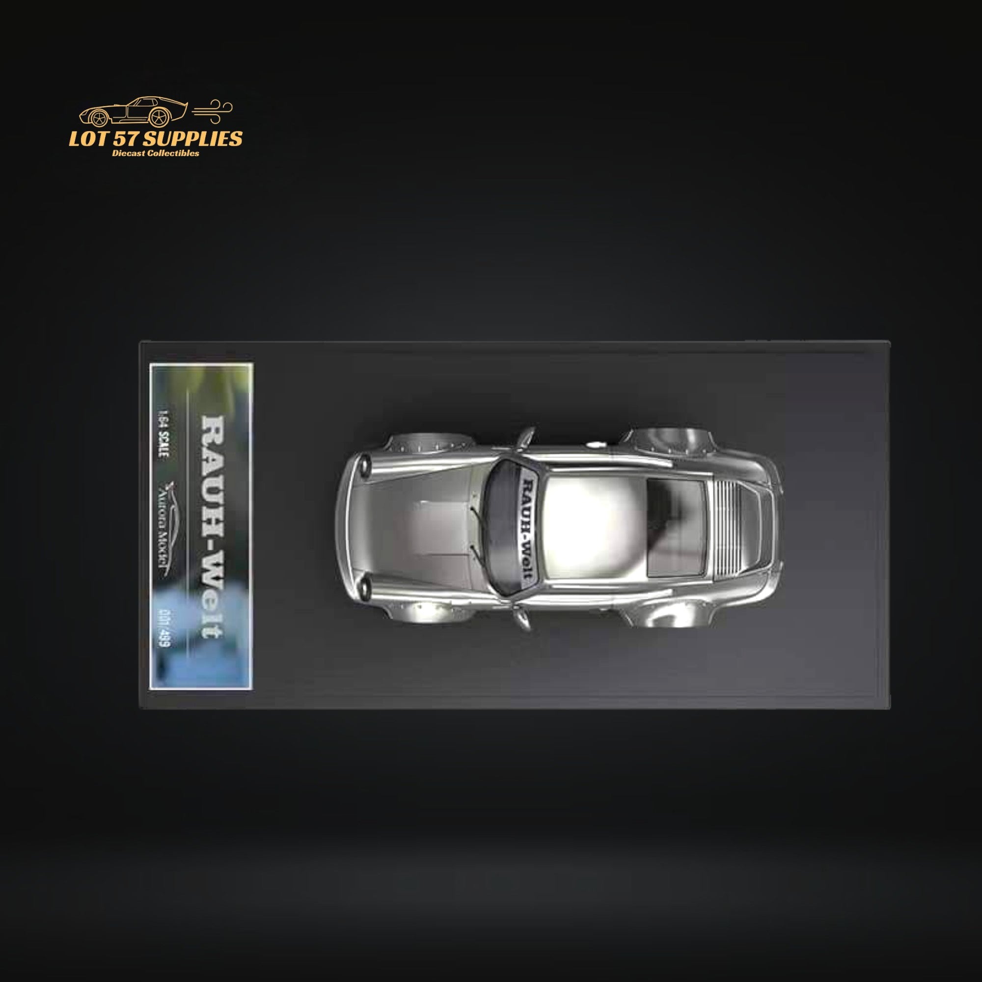 AuroraModel Porsche RWB 964 Liquid Silver Ducktail 1:64
