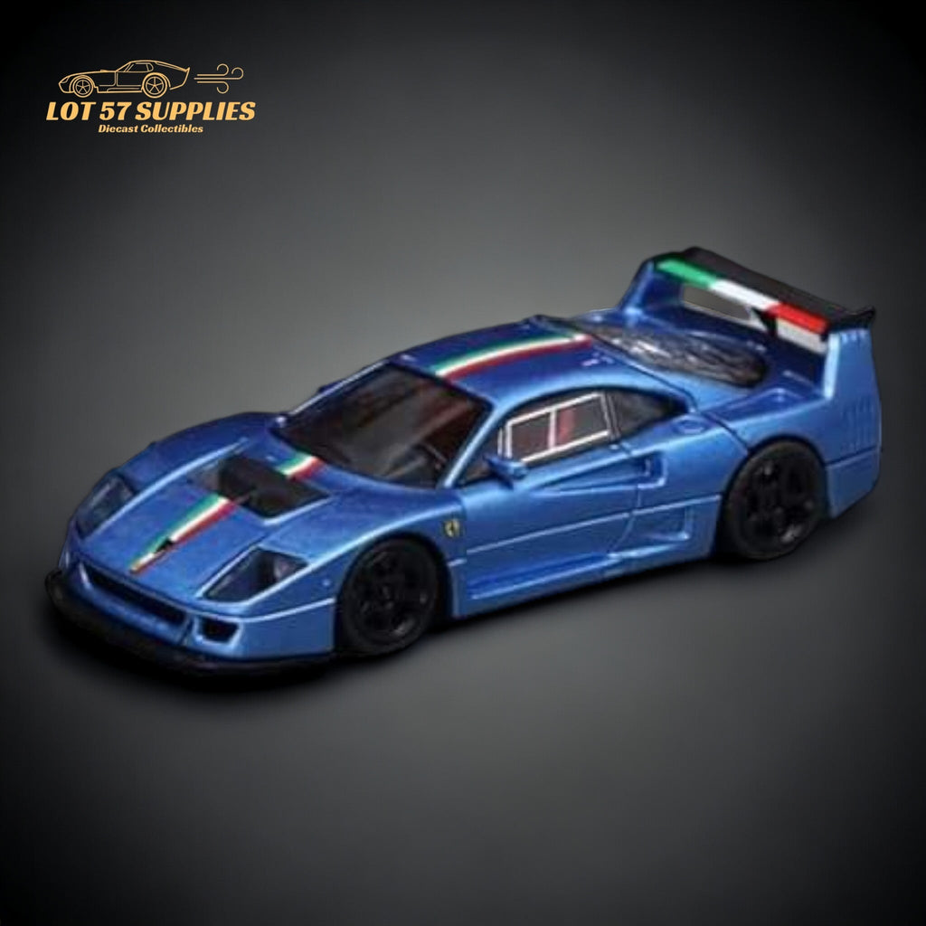 Stance Hunters Ferrari F40 LM Italian Stripe Blue 1:64