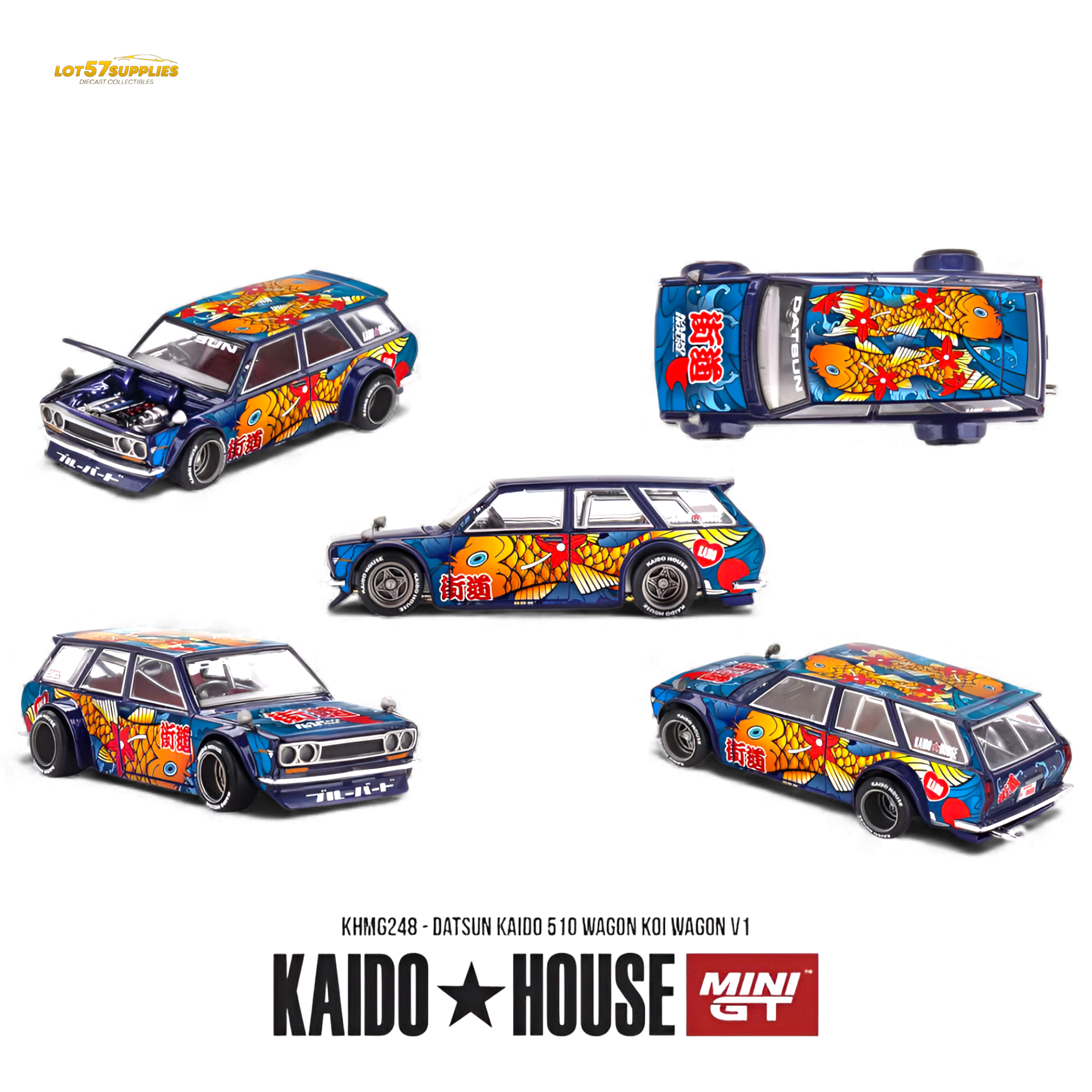 (Pre-Order) Mini GT x Kaido House Datsun 510 Wagon Koi V1 1:64