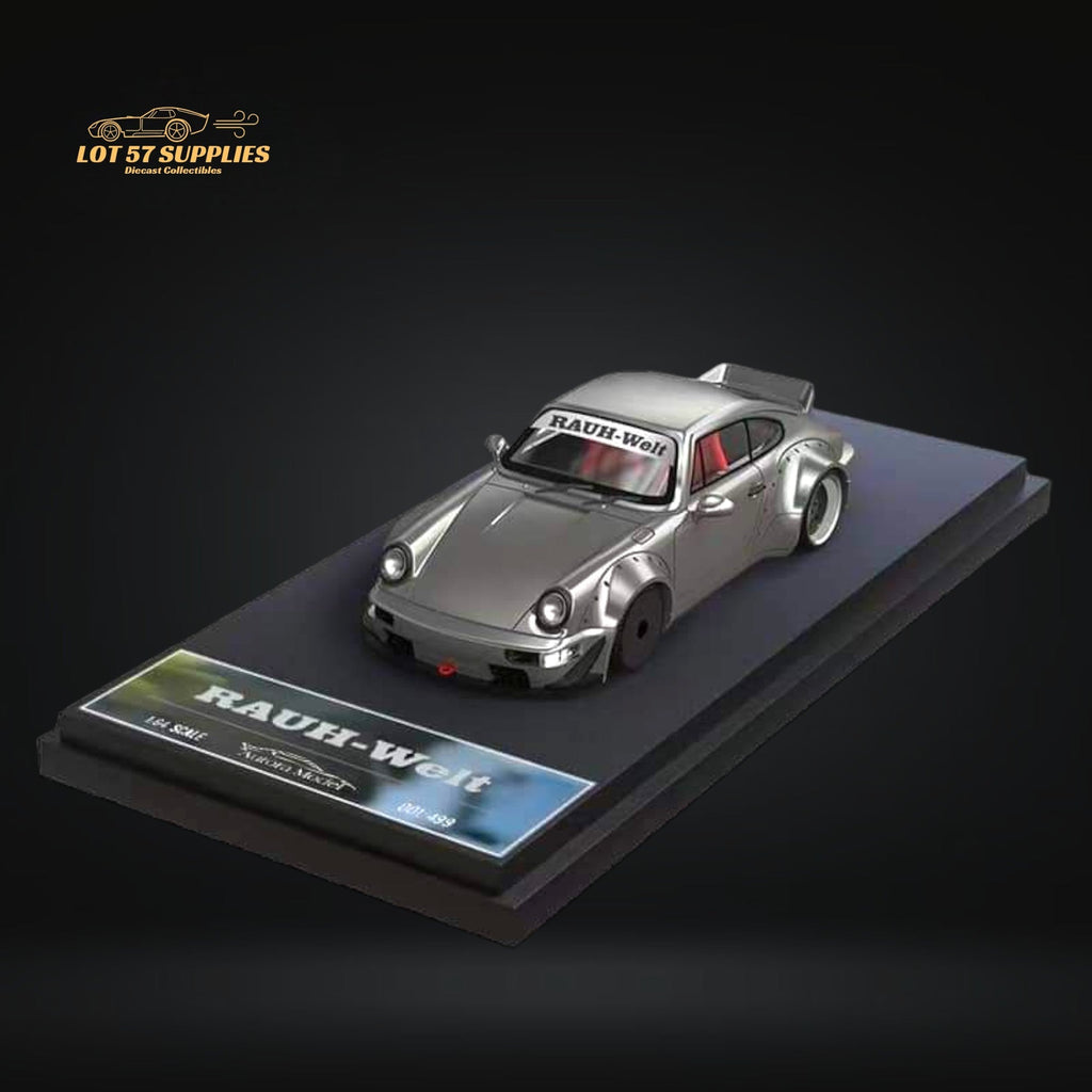 AuroraModel Porsche RWB 964 Liquid Silver Ducktail 1:64