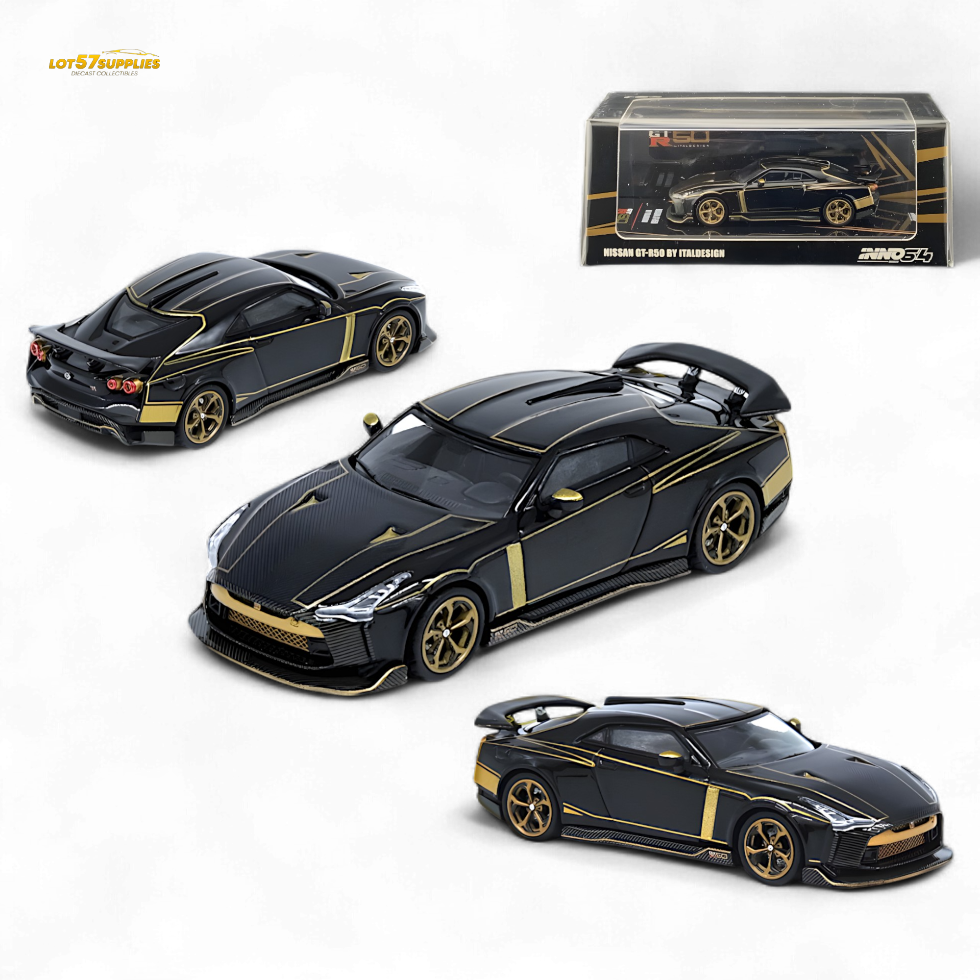 Inno64 Nissan GT-R50 By ITALDESIGN Black 1:64
