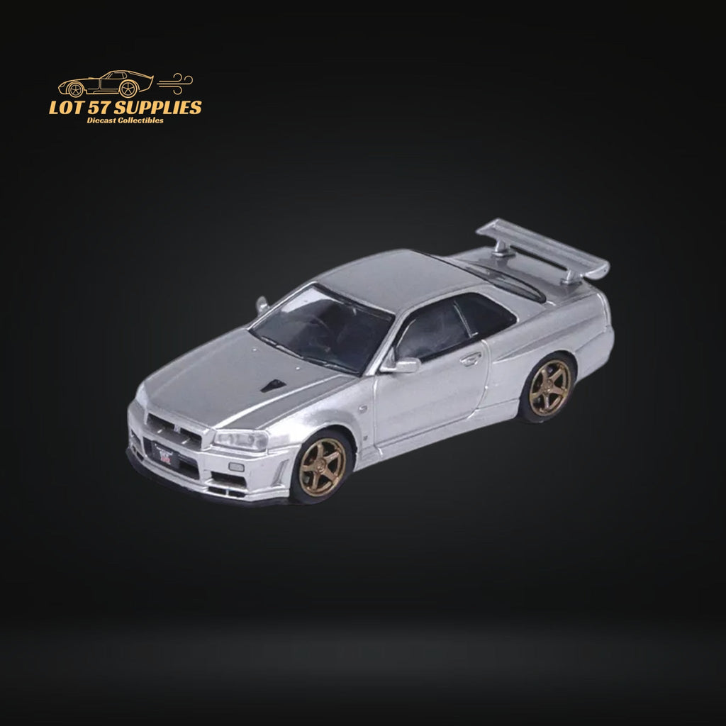 Inno64 Nissan Skyline GT-R R34 V-SPEC II Silver 1:64