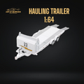 Aurora Model Car Towing Trailer 1:64